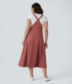 Robe mi-longue décontractée fluide Breezeful™ séchage rapide avec bretelles ajustables, boutons et poches multiples