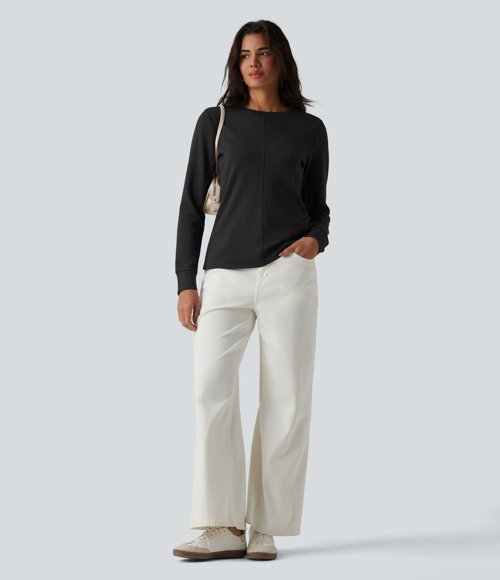Sweat-shirt décontracté SpacerTek™ col rond manches longues