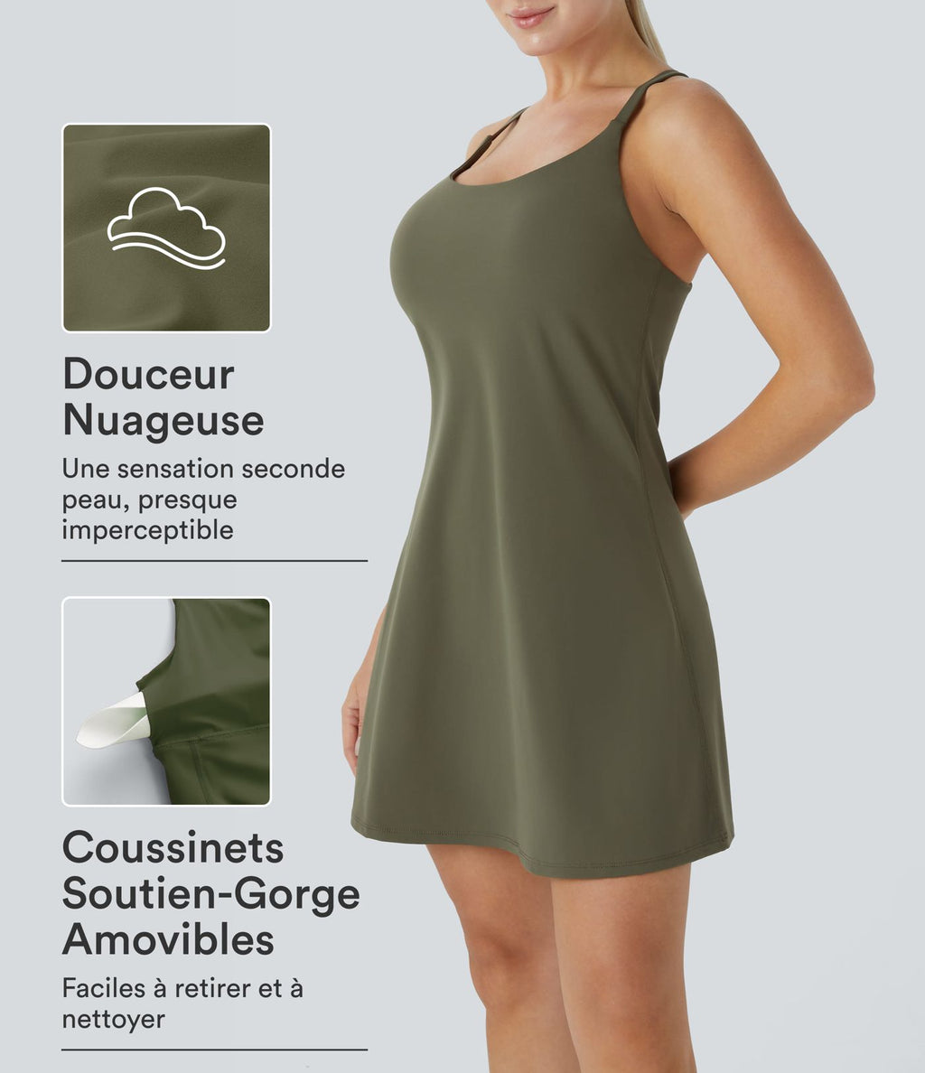 Robe de sport mini 2-en-1 SoftlyZero™ Plush avec poche E-G