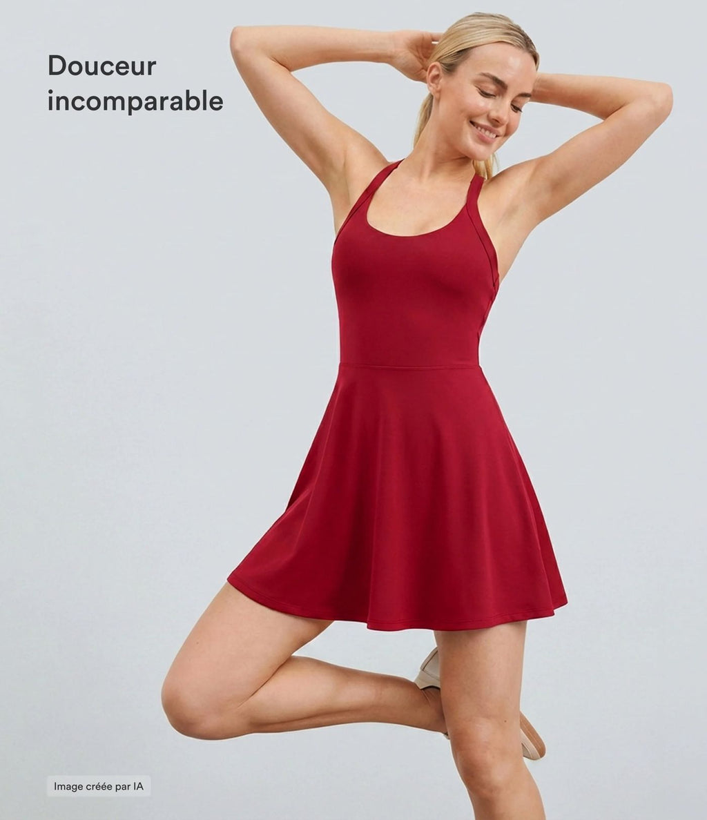 Softlyzero™ Airy Robe Sport Torsadée Dos Nu Édition Easy Peasy