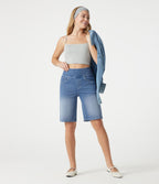 Halara Flex™ Bermuda casual en jean taille haute avec poches