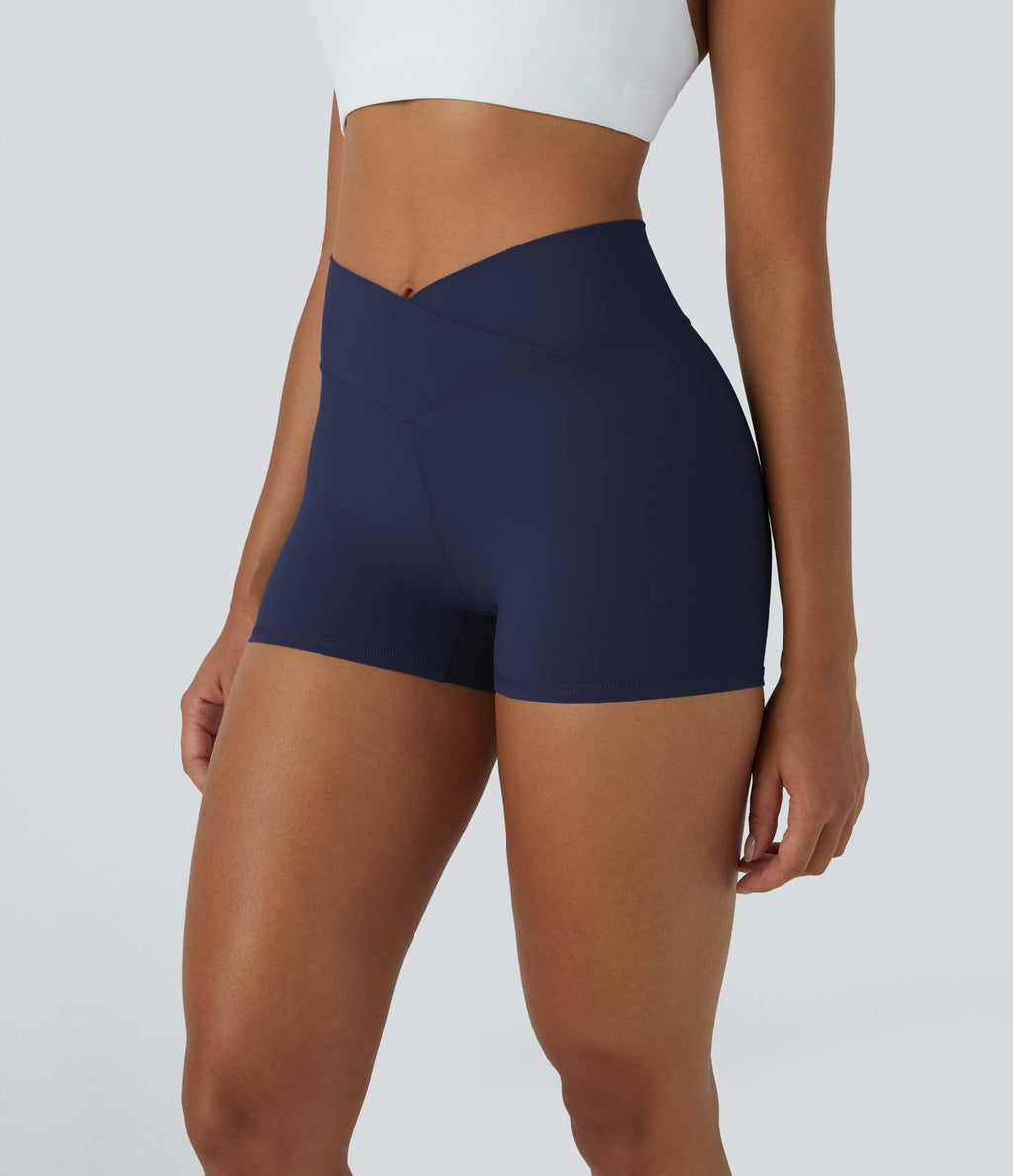 Softlyzero™ Short 7,5cm Biker Taille Haute Croisé Uni