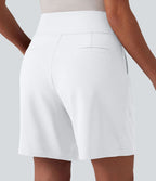 Short tailleur ample DayStretch taille haute 17,5 cm avec poches