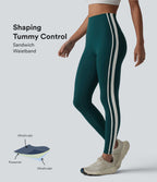 Halara Ultrasculpt™ Legging ventre plat yoga 7/8 taille haute bande latérale