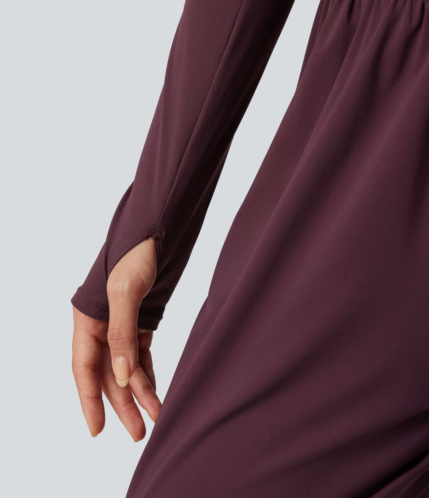 Combinaison de yoga SoftlyZero™ aérée dos découpé manches longues à trous pouces avec poches - Easy Peasy