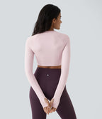 Top Sport Yoga Uni à Trou pour le Pouce Coupe Courte