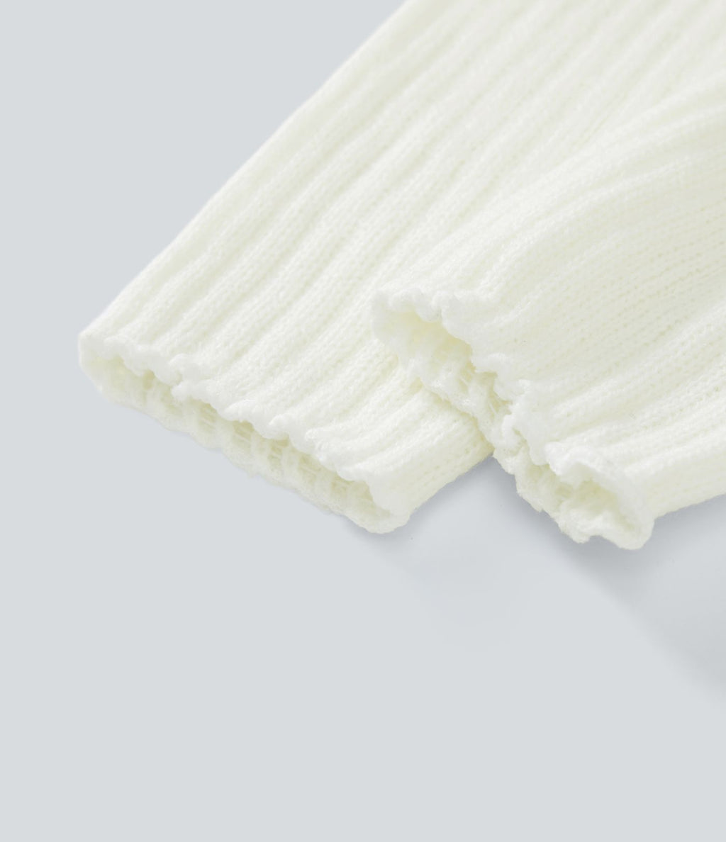 Jambières en maille avec nœud