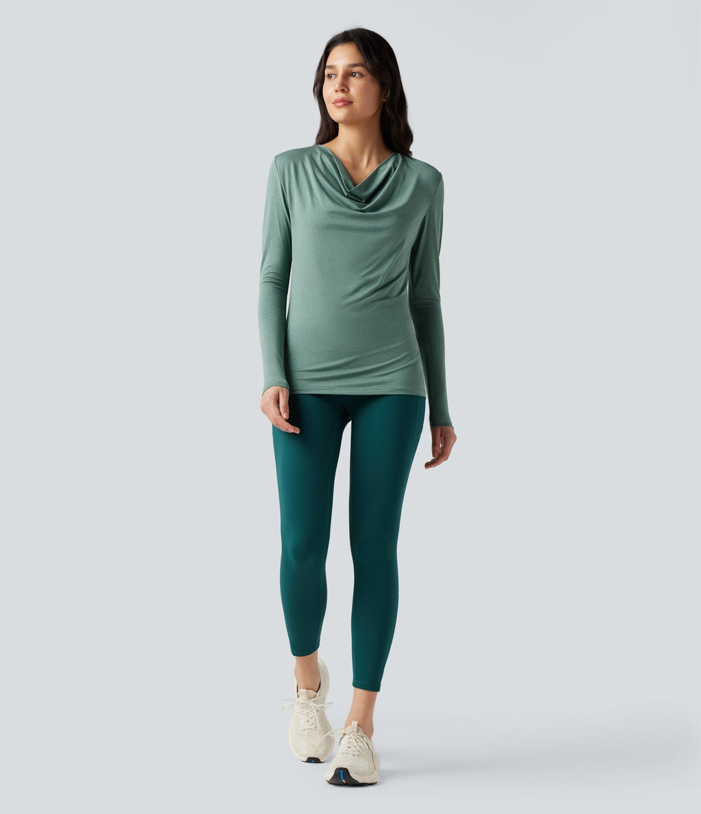Top de sport running col bénitier manches longues