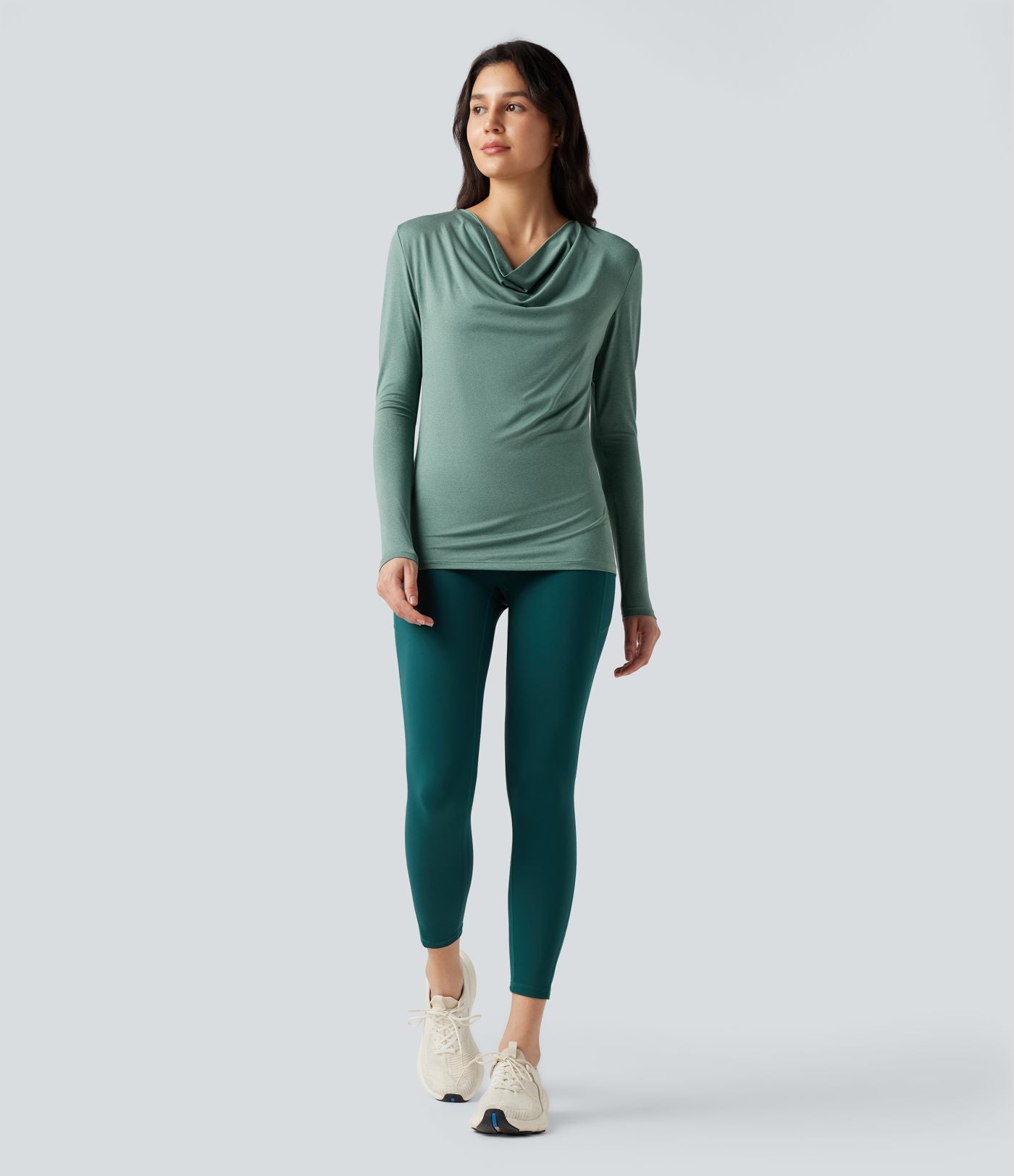 Top de sport running col bénitier manches longues