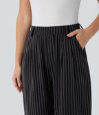 Pantalon Halara Flex™ tailleur à rayures et taille mi-haute avec poches latérales effet frais InstantCool