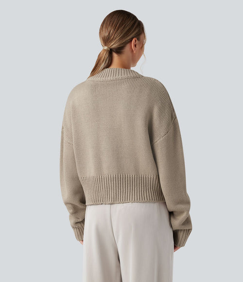 Cardigan bomber zippé à manches longues