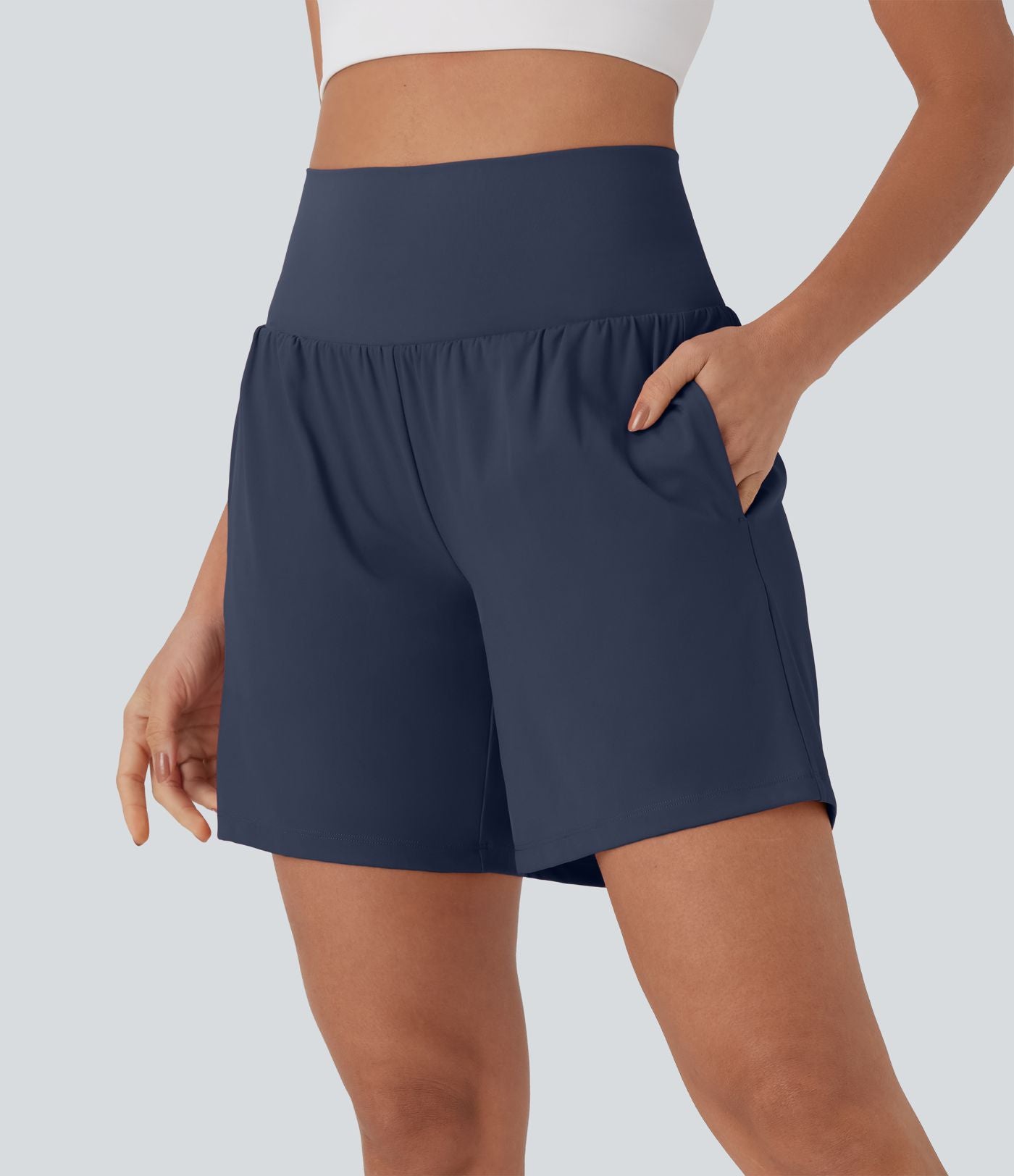 Short de yoga SoftlyZero™ Airy 2-en-1 taille très haute avec poches et effet frais InstantCool 17,5 cm