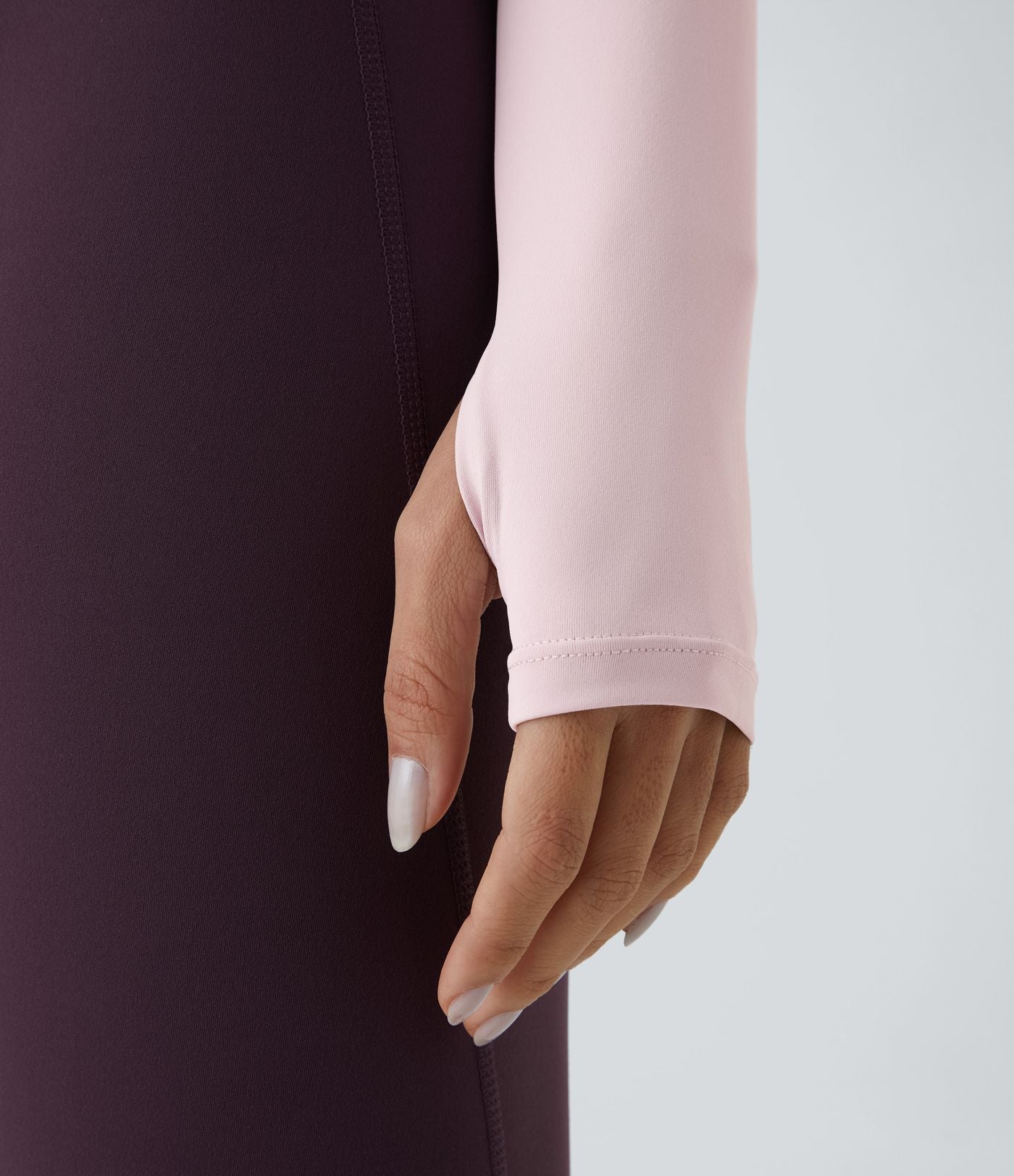 Top Sport Yoga Uni à Trou pour le Pouce Coupe Courte