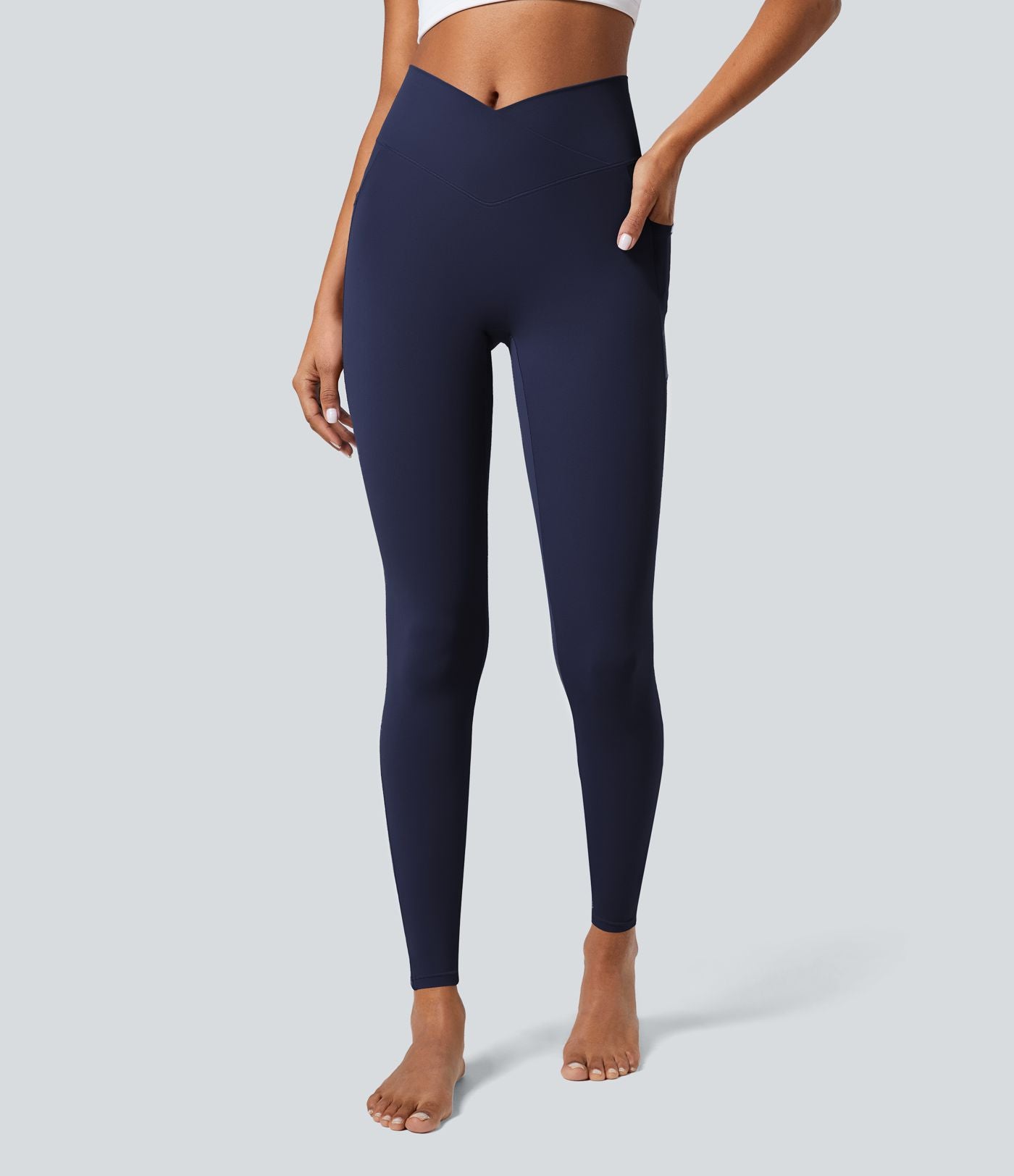 Softlyzero™ Legging Unis Poches Croisées