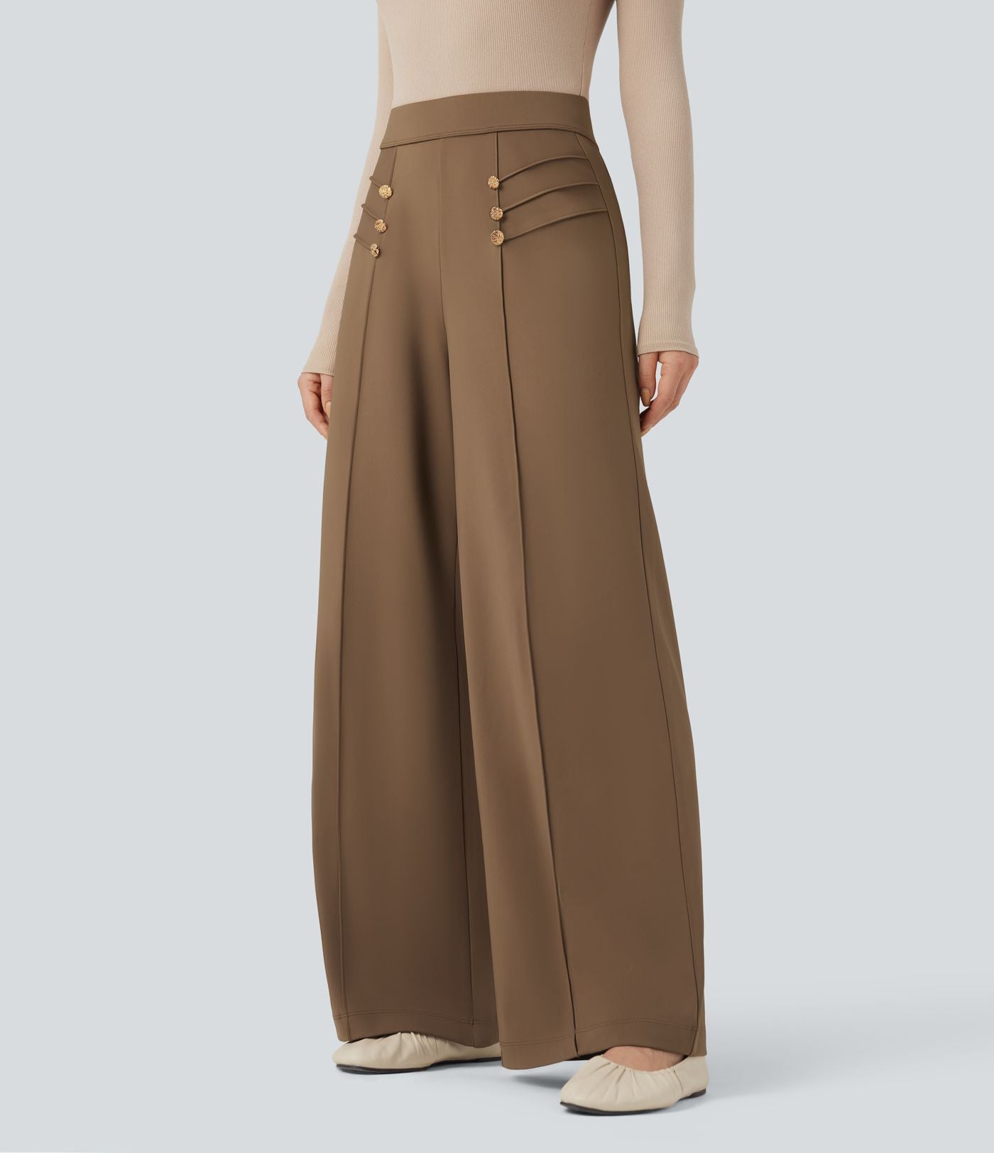 Pantalon tailleur ample taille haute Halara Flex™ DayStretch avec poches