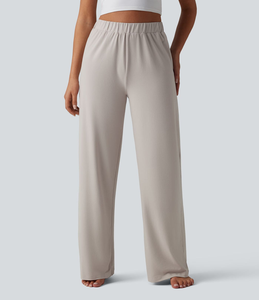 Pantalon de détente ample taille haute