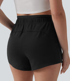 Short sweat décontracté 2 en 1 taille haute 10 cm avec poches