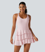 Robe-short de tennis SoftlyZero™ Airy effet frais InstantCool mini à volants superposés avec coussinets amovibles et poches, accès facile Easy Peasy