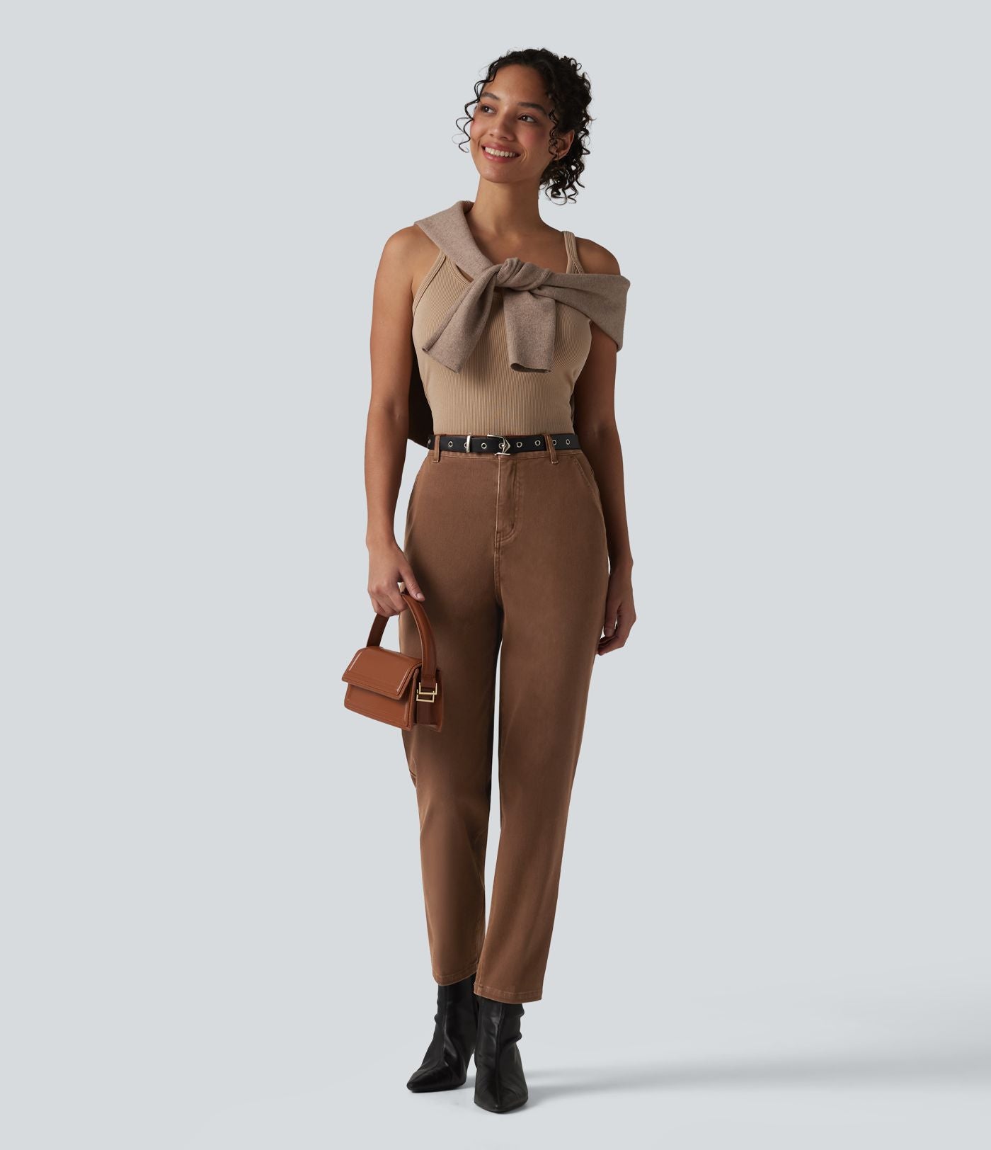 Jean tailleur taille haute fuselé Halara Flex™ avec poches