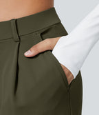 Pantalon tailleur Halara Flex™ DayStretch coupe droite taille haute avec poches