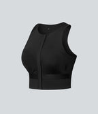 Débardeur de running court effet frais InstantCool à séchage rapide avec encolure arrondie, coussinets amovibles, poches et protection solaire UPF50+