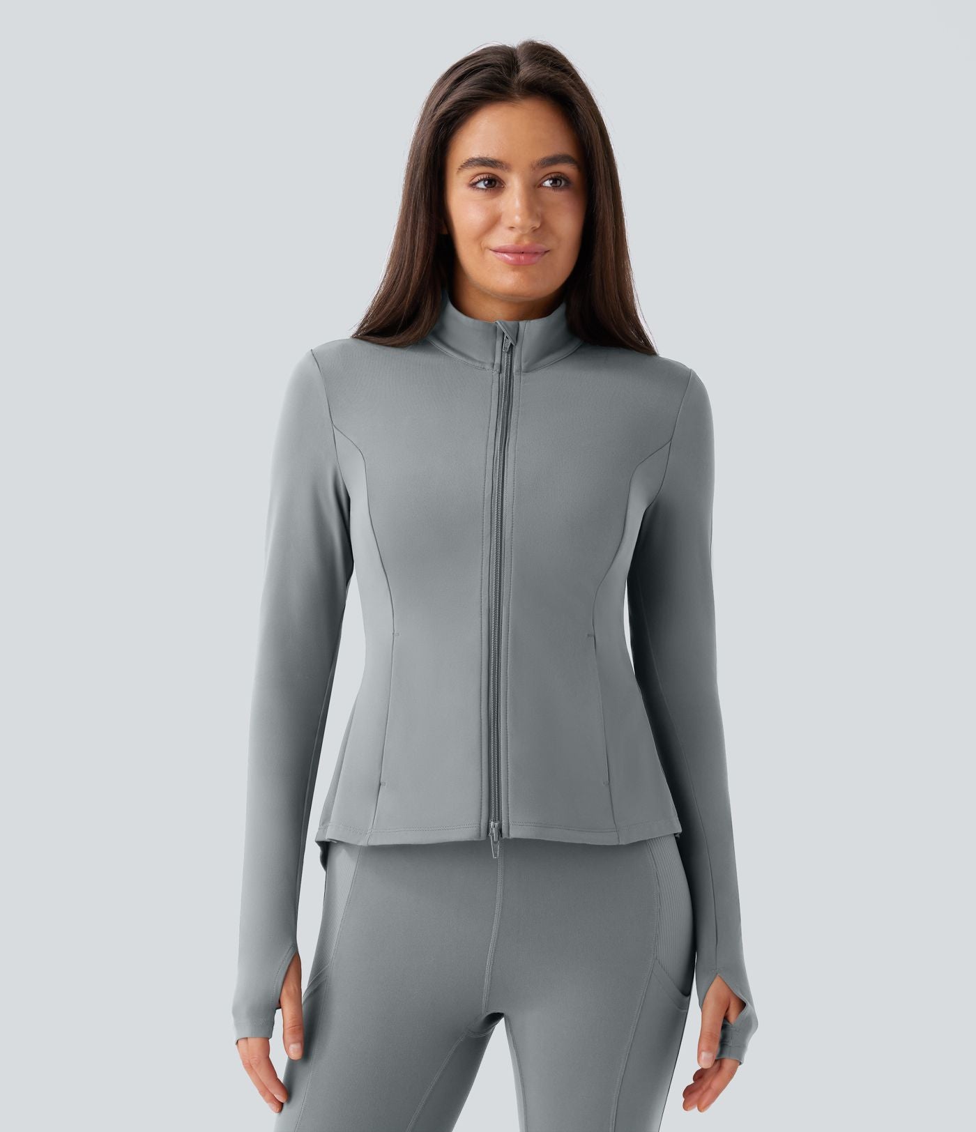 Veste d'équitation ajustée Softlyzero™ avec col montant, passe-pouces, poches, plis et fermeture éclair - Protection UPF50+