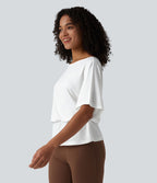 T-shirt de travail col bateau demi-manches