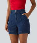 Short en jean casual taille haute Halara Flex™ 12,5 cm avec poches