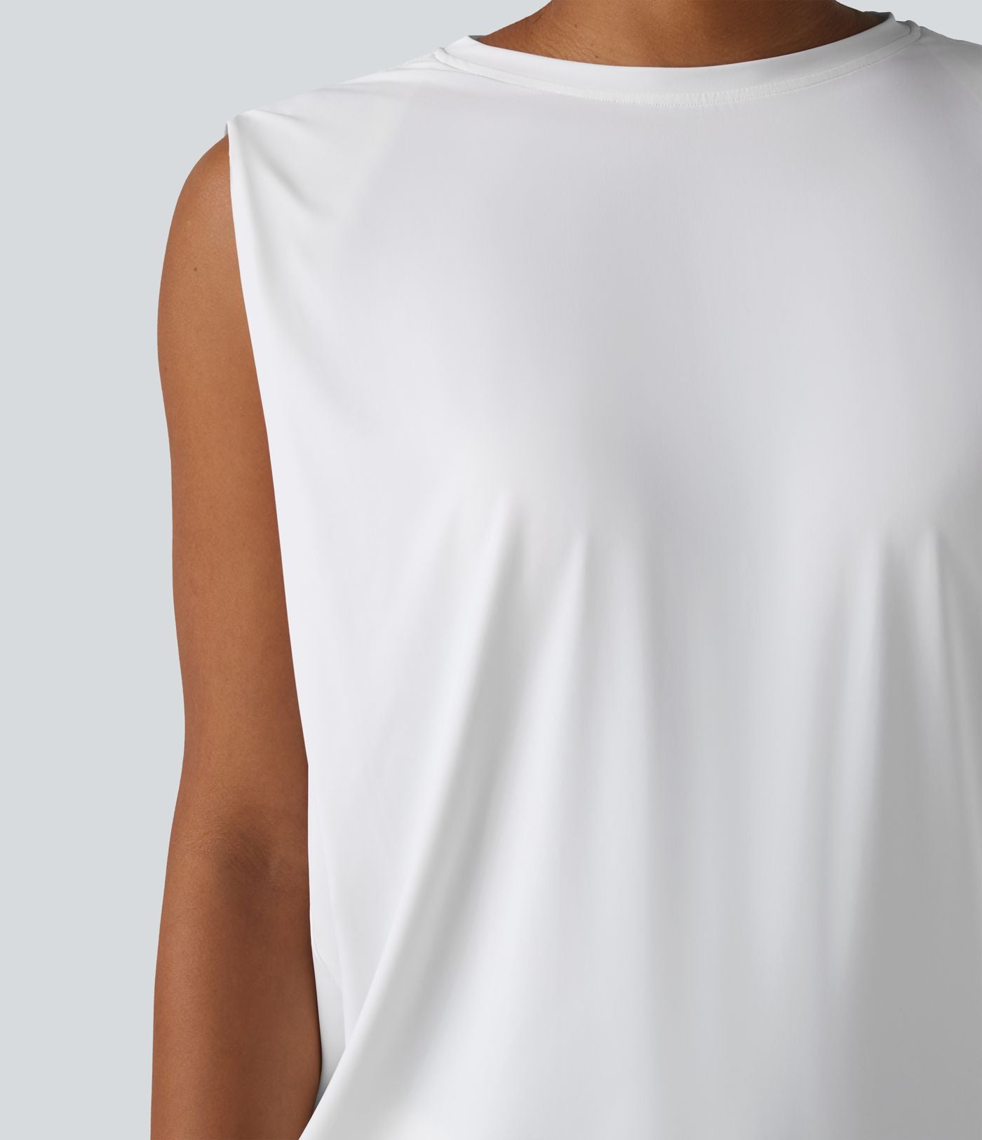 Débardeur de yoga col rond croisé effet frais InstantCool, protection solaire UPF50+