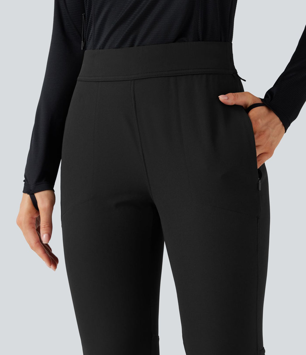 Pantalon de randonnée déperlant taille mi-haute avec poches zippées
