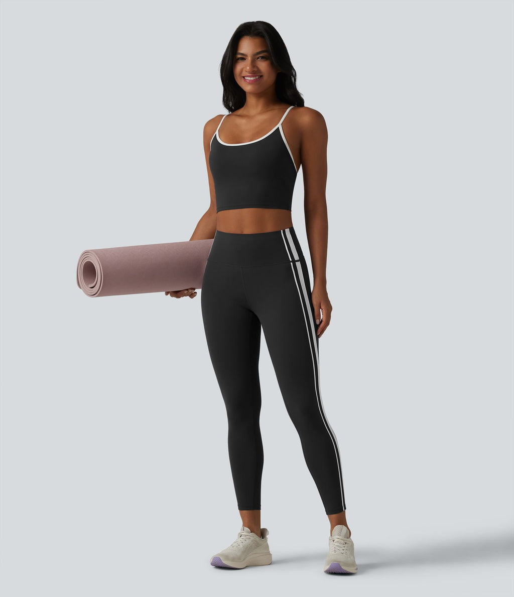 Halara UltraSculpt™ Legging de yoga ventre plat taille haute avec bandes latérales et poche