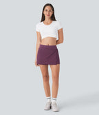 Short de yoga drapé taille moyenne à séchage rapide Breezeful™ avec poches latérales