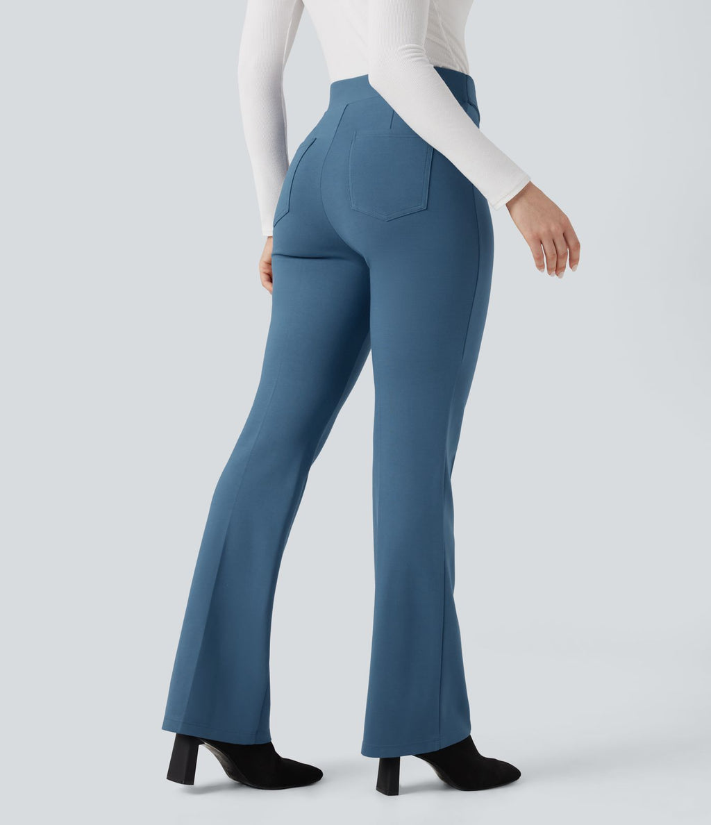 Pantalon tailleur évasé taille haute Halara Flex™ avec poches