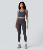 Halara UltraSculpt™ Brassière de sport yoga soutien léger col U dos nu avec crochets ajustables
