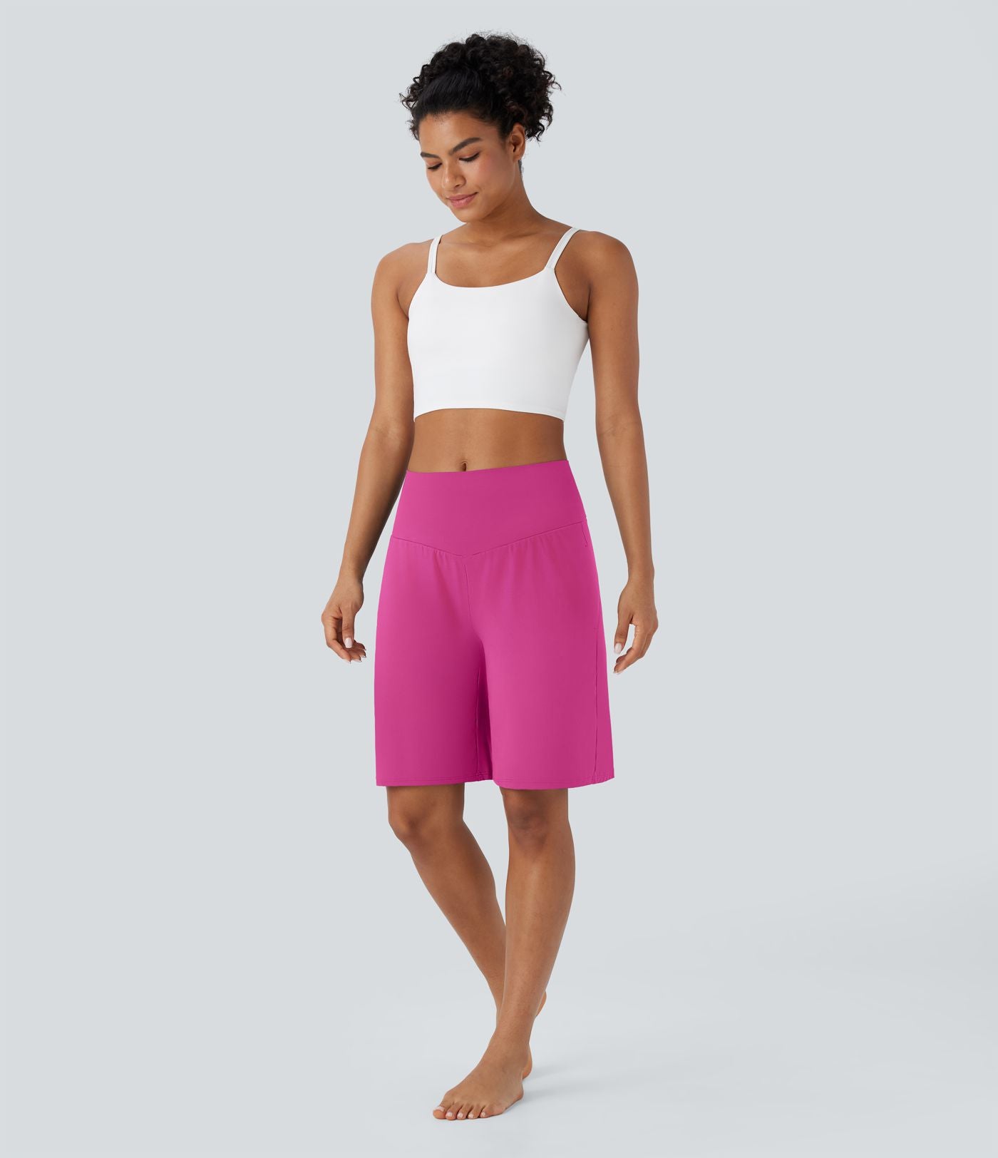 Bermuda SoftlyZero™ Airy de yoga taille haute avec poches multiples et effet frais InstantCool