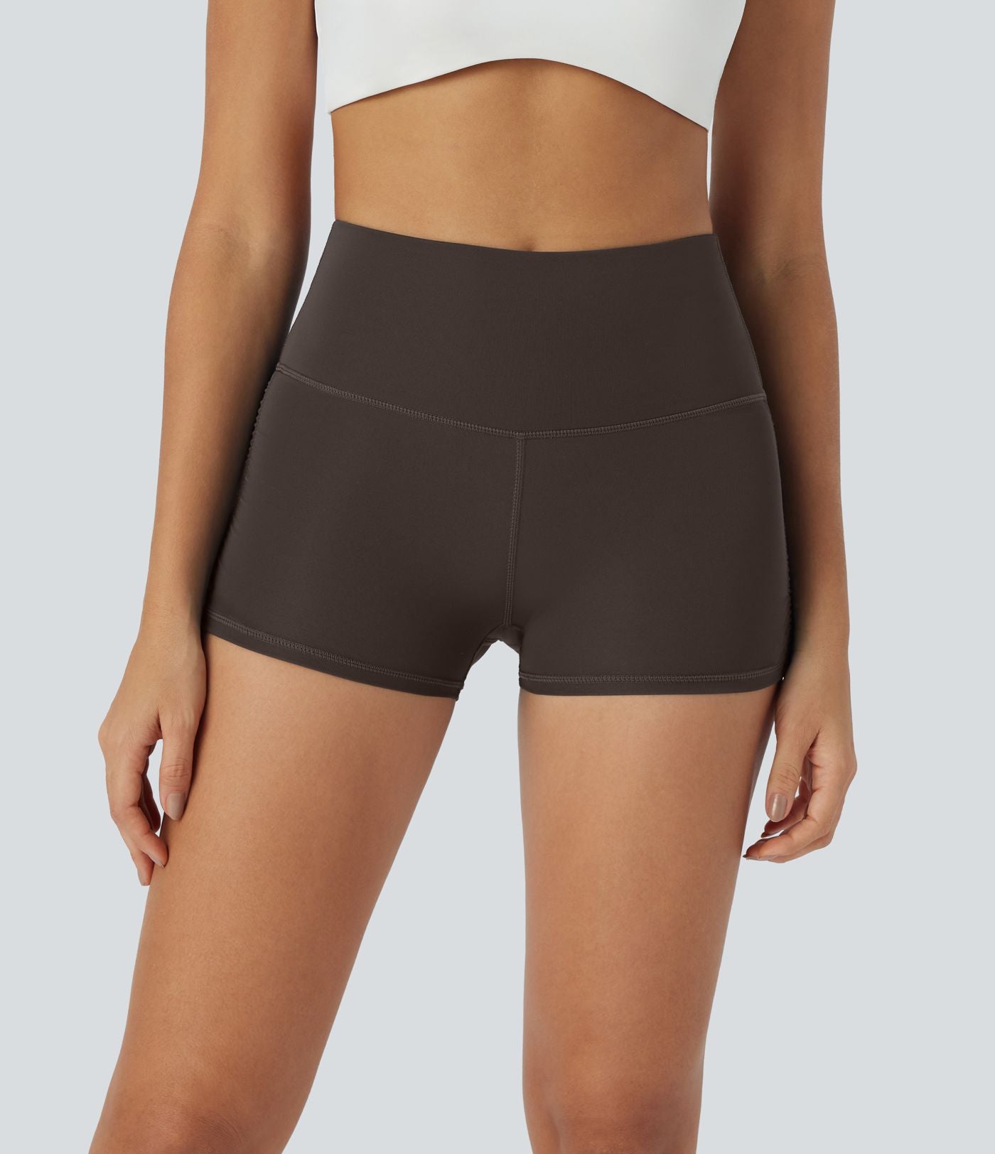 Short cycliste 6 cm de course gainant taille haute avec fronces et séchage rapide SoftlyZero™