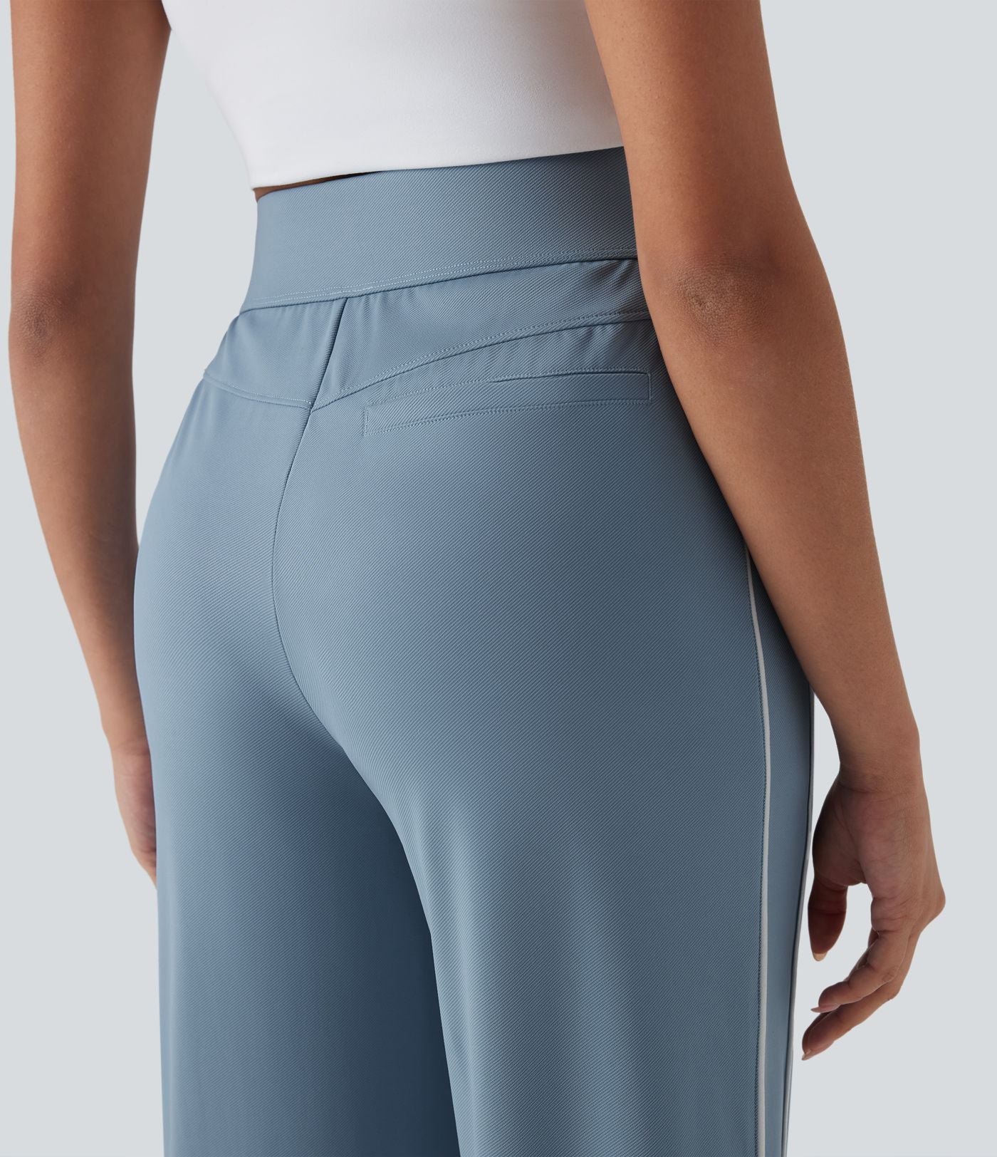 Pantalon d’entraînement taille haute, jambe droite à séchage rapide avec poches, UPF40+