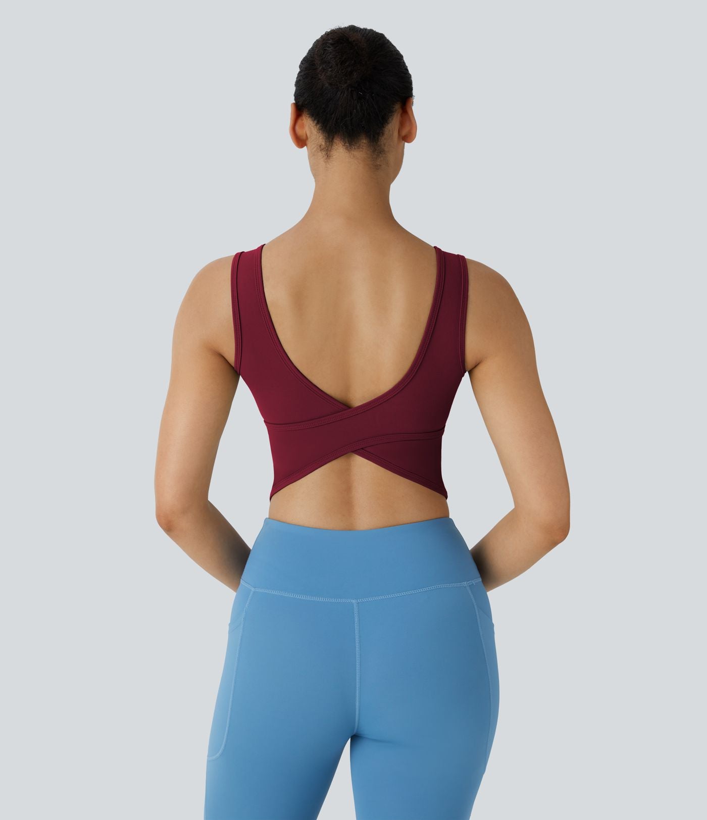 Débardeur danse barre ballet col U croisé A-D