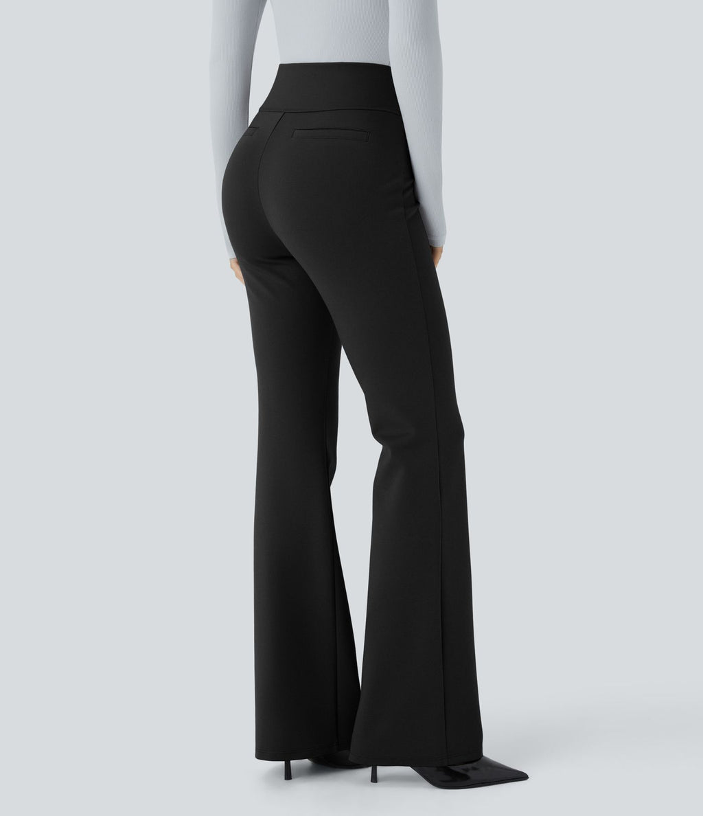 Pantalon tailleur taille haute avec poches décoratives Halara Flex™