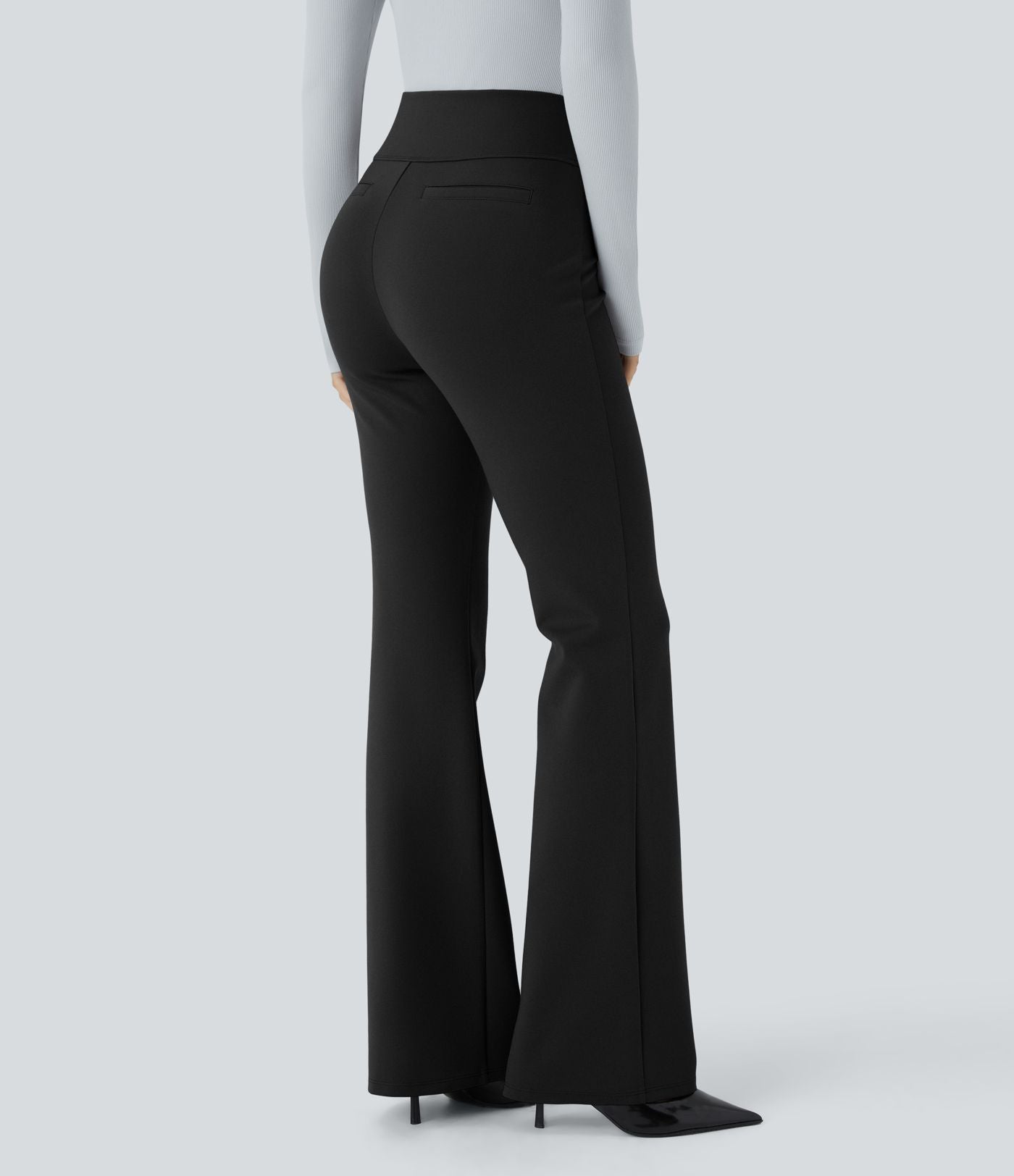 Pantalon tailleur taille haute avec poches décoratives Halara Flex™