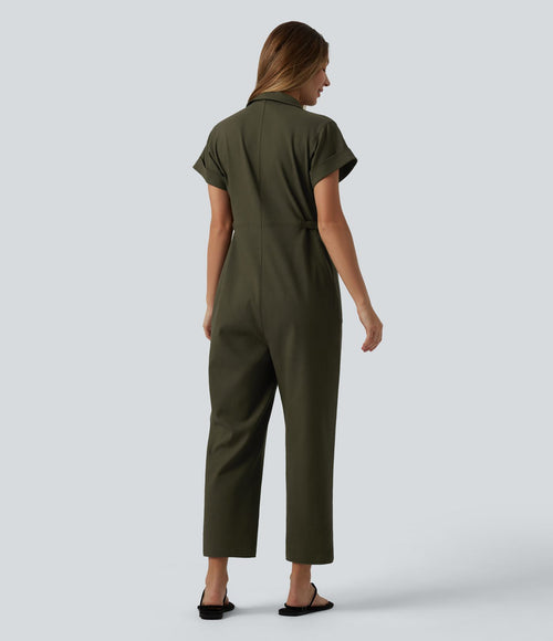 Combinaison casual à manches courtes avec poches