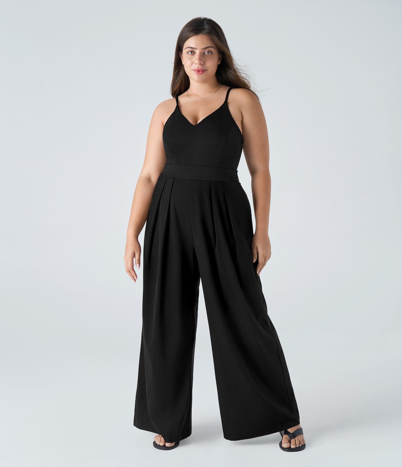 Breezeful™ Combinaison Dos Nu Poche Zippée Invisible Sur le Côté Jambe Large Séchage Rapide Grande Taille