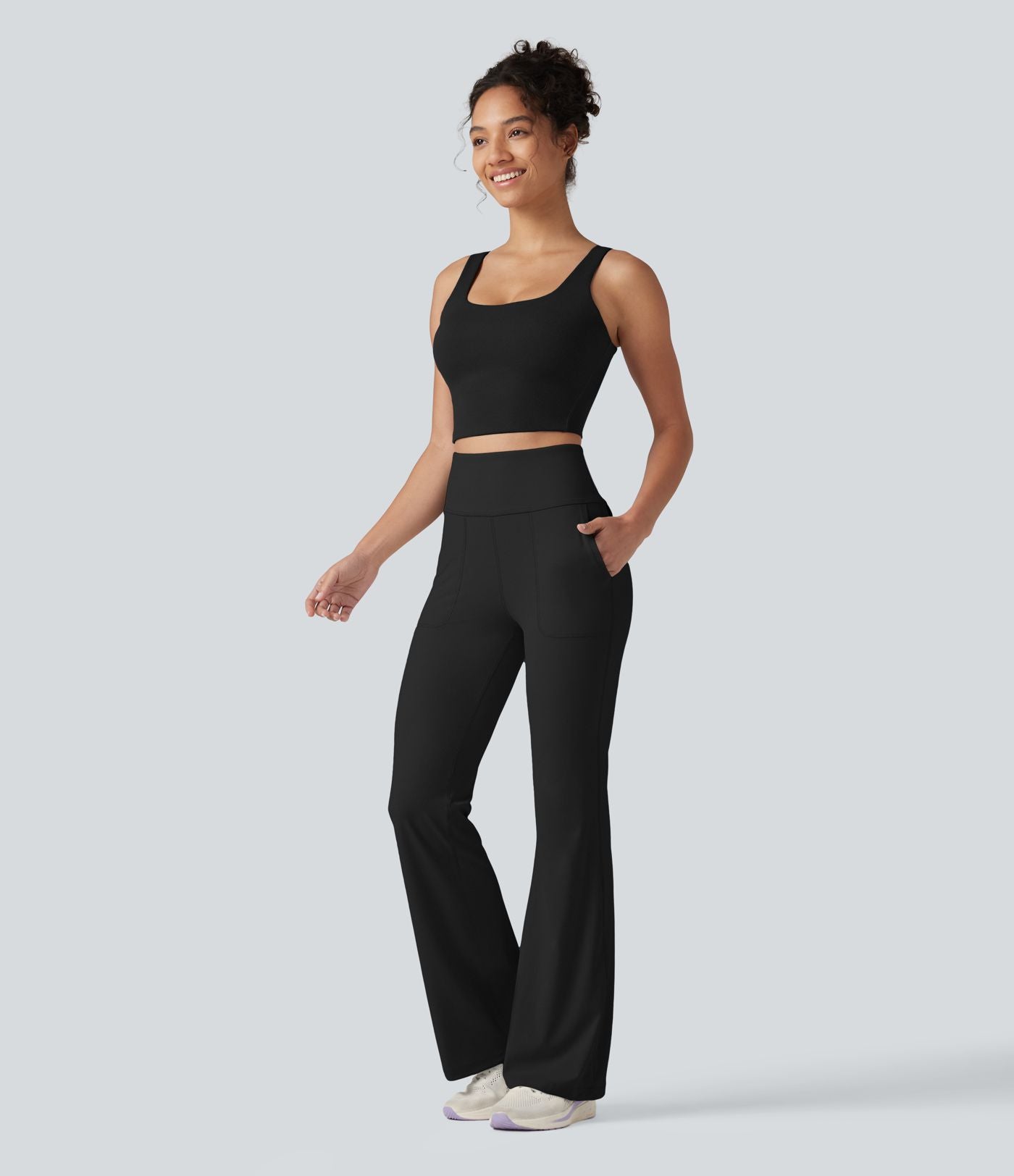 Halara UltraSculpt™ Legging évasé décontracté taille haute ventre plat avec poches