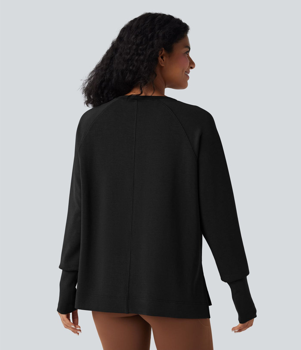 Sweat-shirt décontracté SpacerTek™ col rond et manches longues