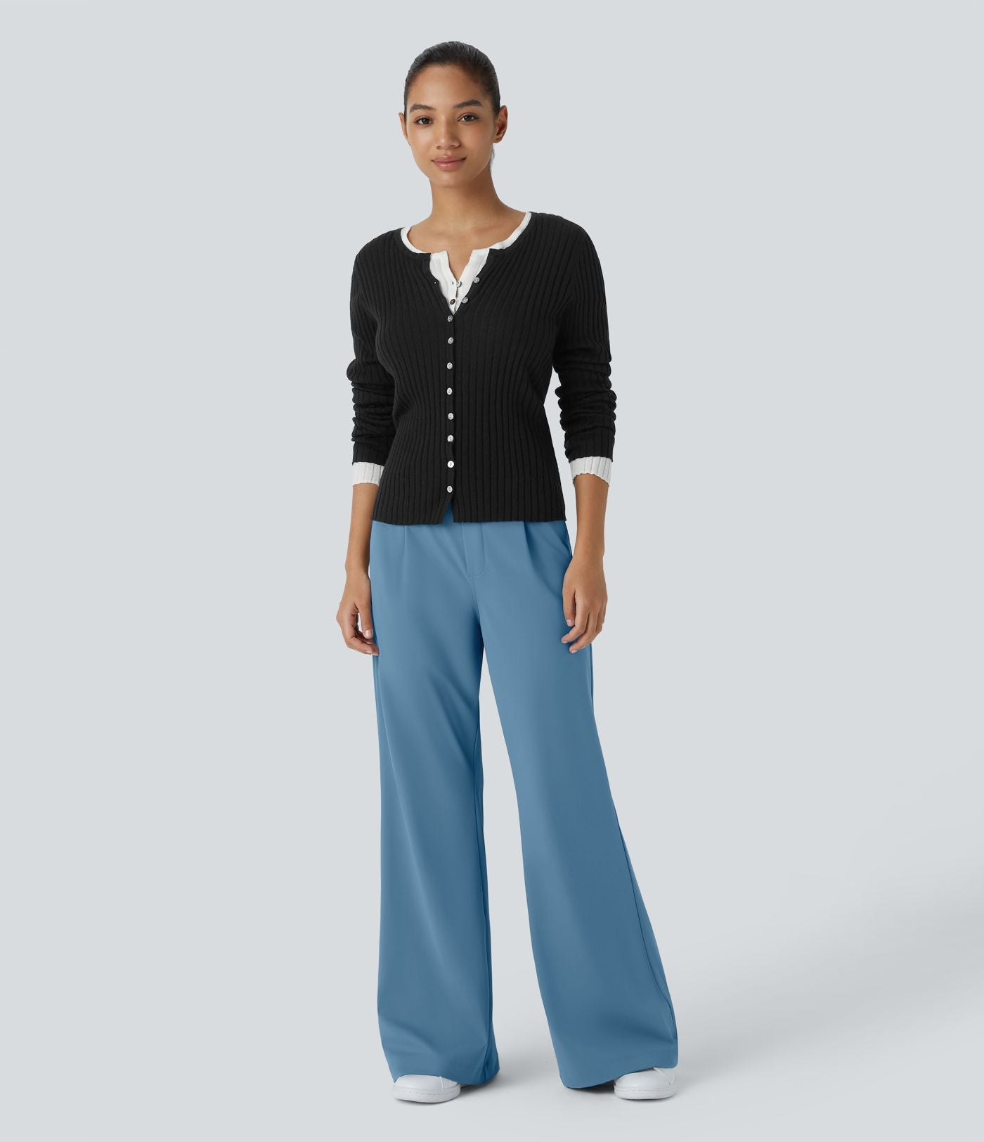 Pantalon tailleur évasé taille haute Halara Flex™ DayStretch avec poches