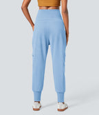 Jogging jogging cargo sarouel en polaire taille haute avec poches multiples