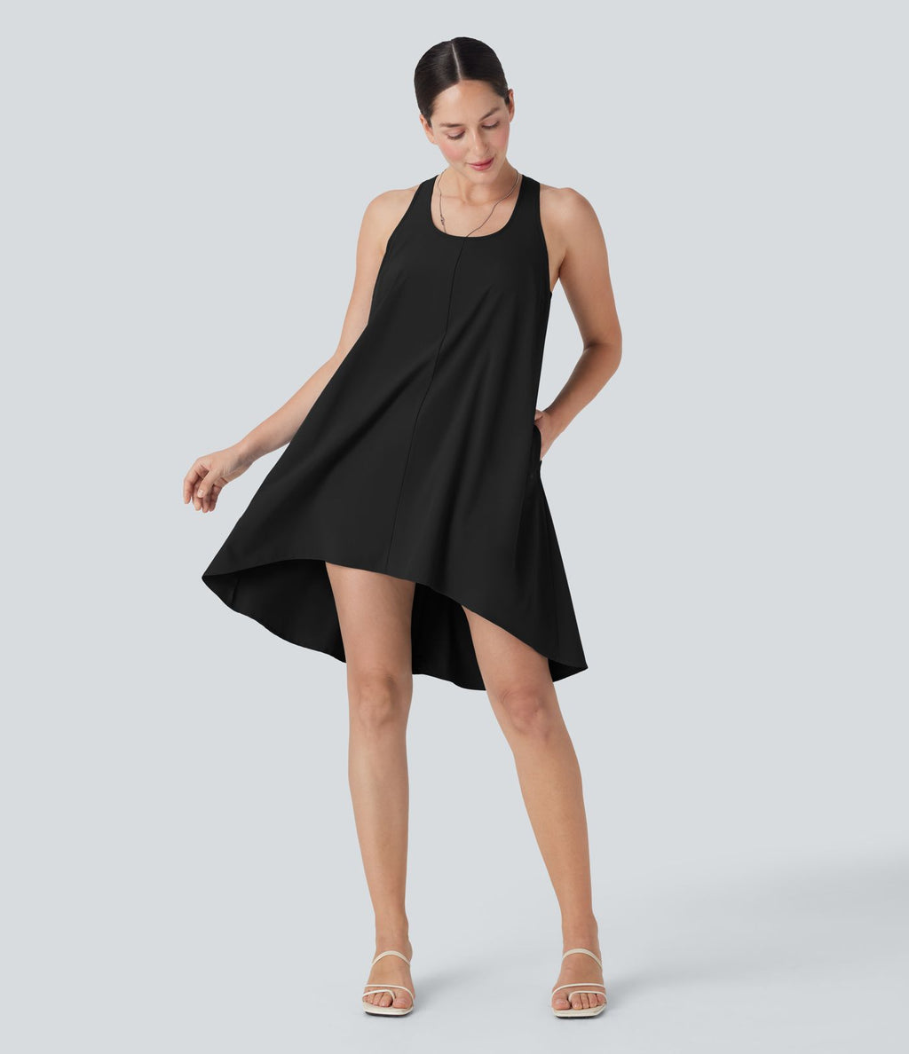 Robe décontractée mini Breezeful™ dos nageur fluide asymétrique séchage rapide avec poche E-G