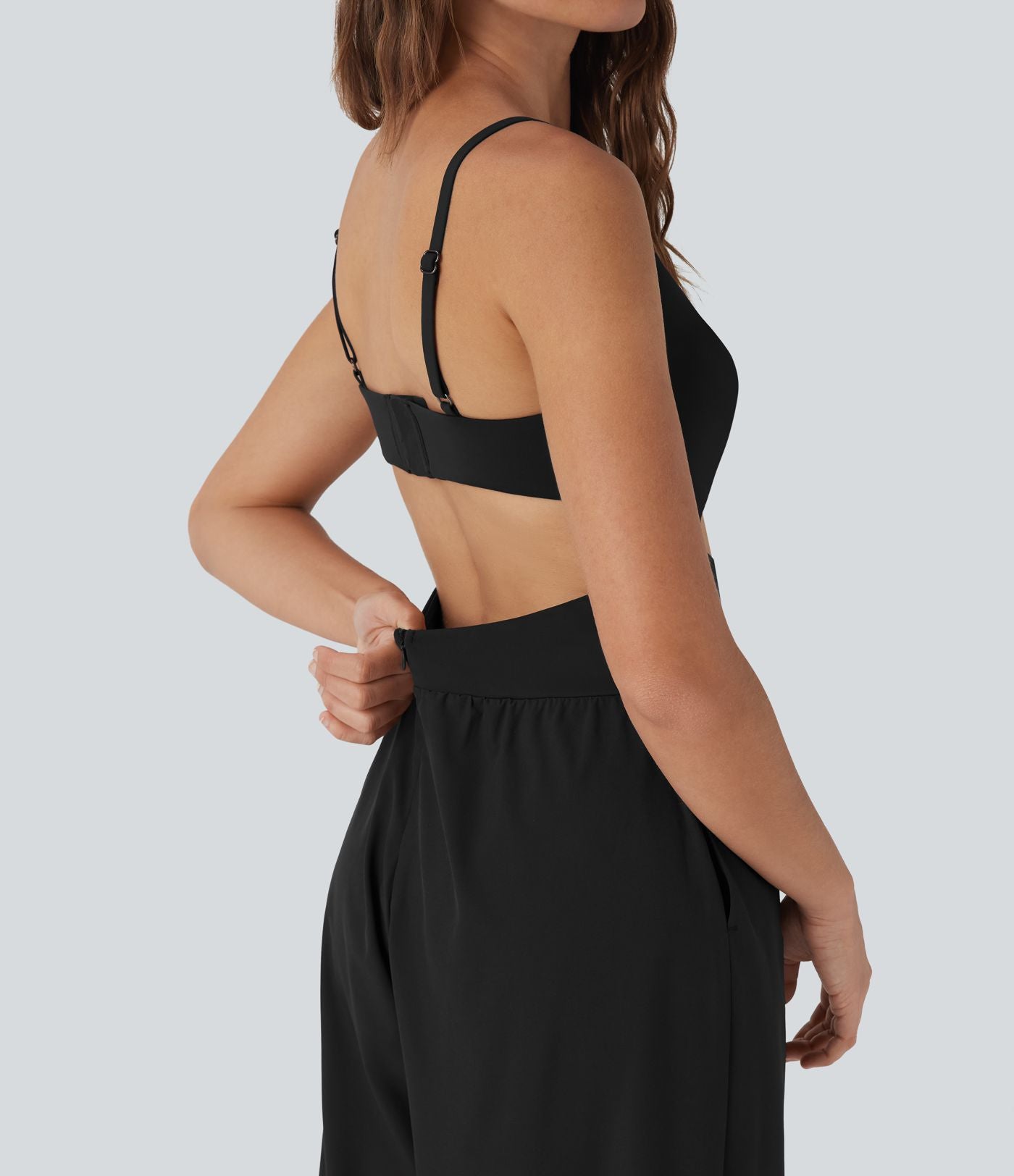 Combinaison yoga Breezeful™ dos nu à découpes séchage rapide avec poches latérales - Édition Easy Peasy