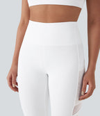 Legging de yoga 7/8 SpeedWave™ taille haute avec poches latérales et empiècements en mesh contrastés à séchage rapide
