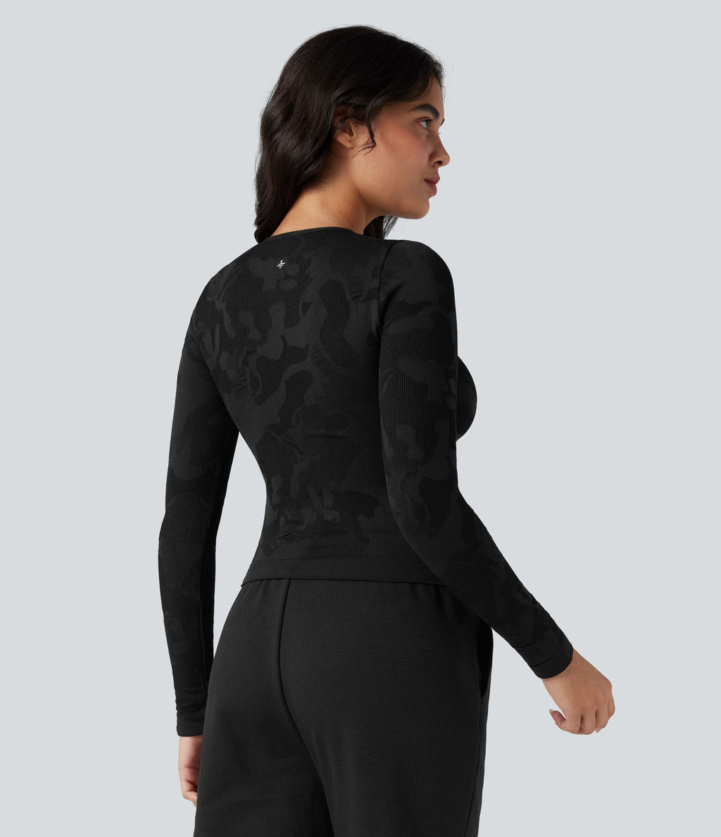 Haut de sport à manches longues sans couture OneForm Seamless Flow